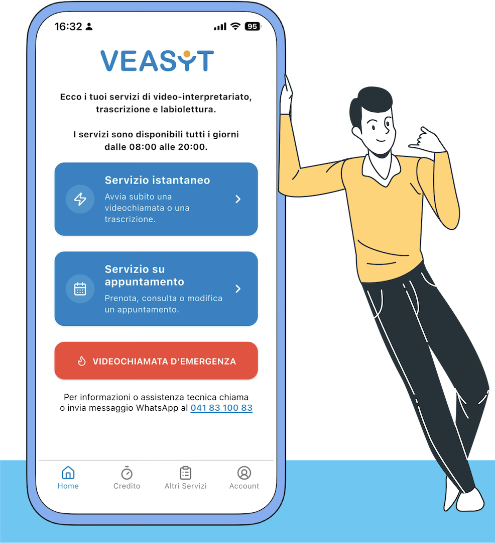 Illustrazione di uno smartphone con App VEASYT