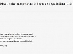 REGIONE LOMBARDIA: il video-interpretariato in lingua dei segni italiana (LIS) arriva in tutte le strutture socio-sanitarie