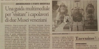Una guida multimediale per “visitare” i capoluoghi di due Musei veneziani