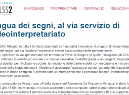 Lingua dei segni, al via servizio di video-interpretariato