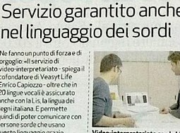 Servizio garantito anche in lingua dei segni